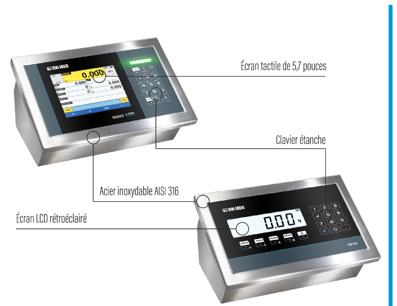 Indicateur tactile inox 3590EGT 
Indicateur inox AISI 316 DFWK